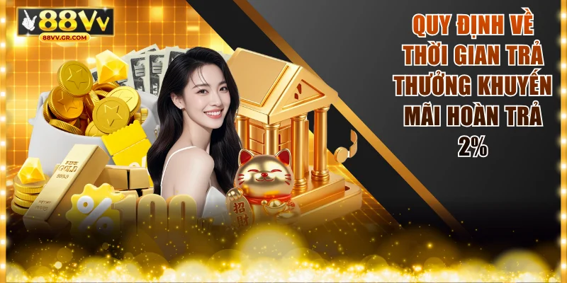 Quy định về thời gian trả thưởng khuyến mãi hoàn trả 2%