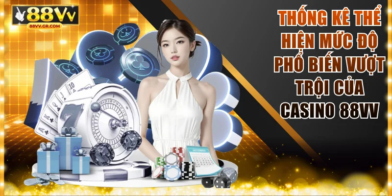 Thống kê thể hiện mức độ phổ biến vượt trội của casino 88VV