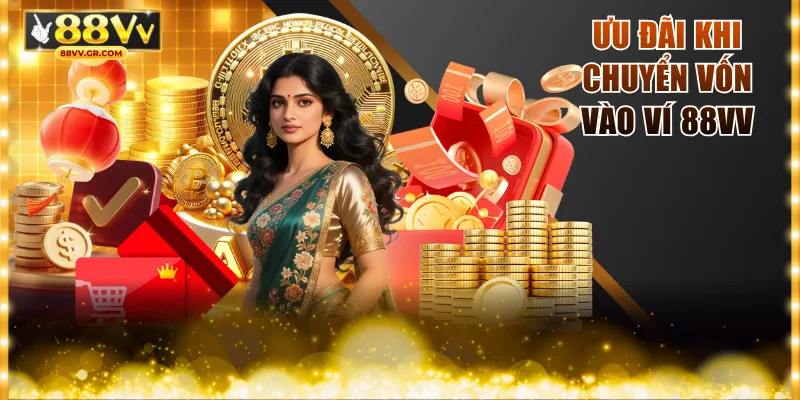 Ưu đãi khi chuyển vốn vào ví 88VV thành công